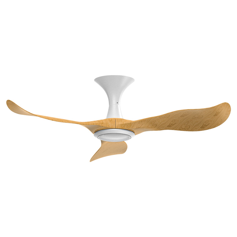 Modern 3-blade DC ceiling fan with light